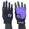 Перчатки для фитнеса Onhill X11, цвет чёрно-фиолетовые (замша)